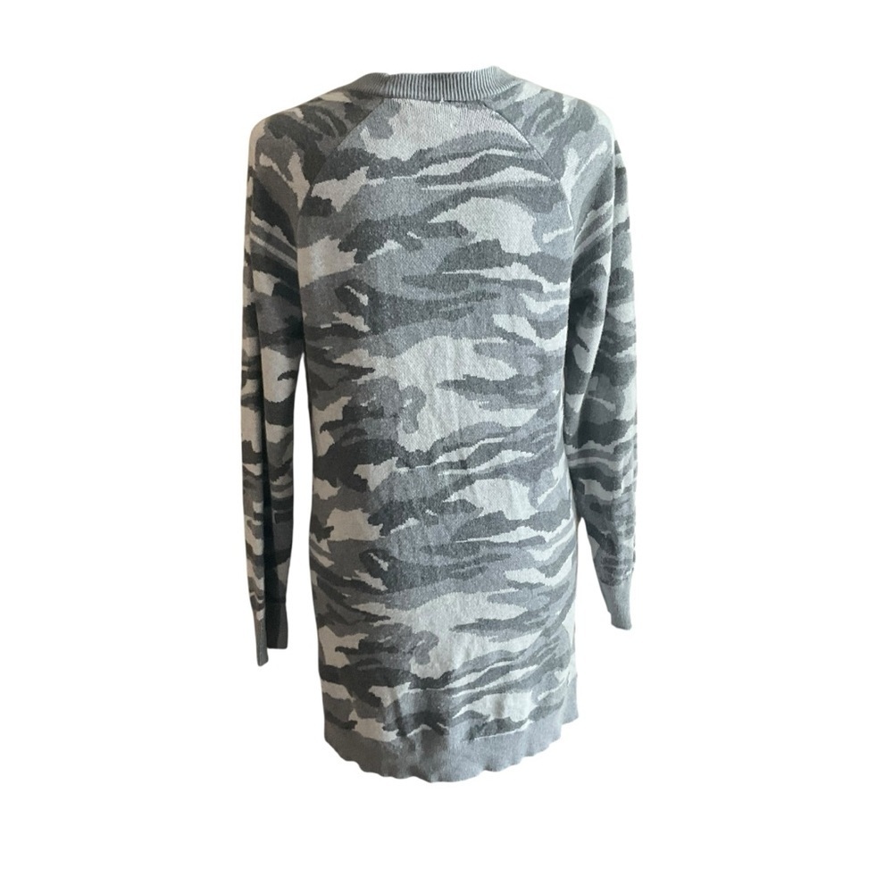 Lucky Brand Gray Camo Button Front Longline Cardigan XS - Picture 6 of 11